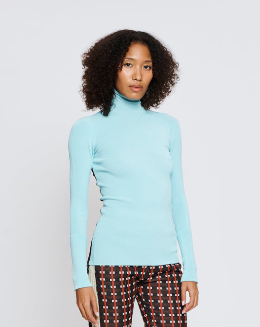 Etoile Knit Top in Blue + Brown