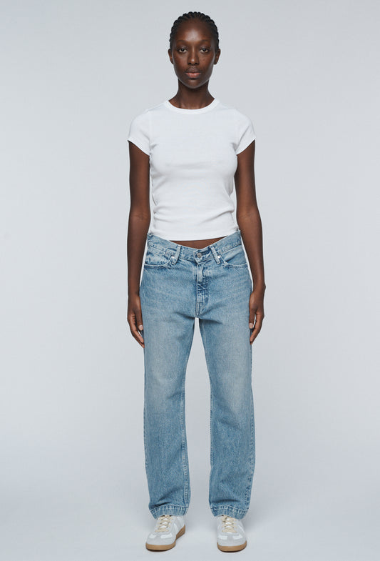The Skate Jean Trousers in Mid-Blue