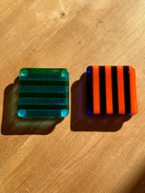 Set of 2 Striped Coasters