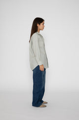 Long-sleeved Shirt in Deconstructed Patchwork