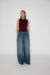 Waistband Pants in Denim