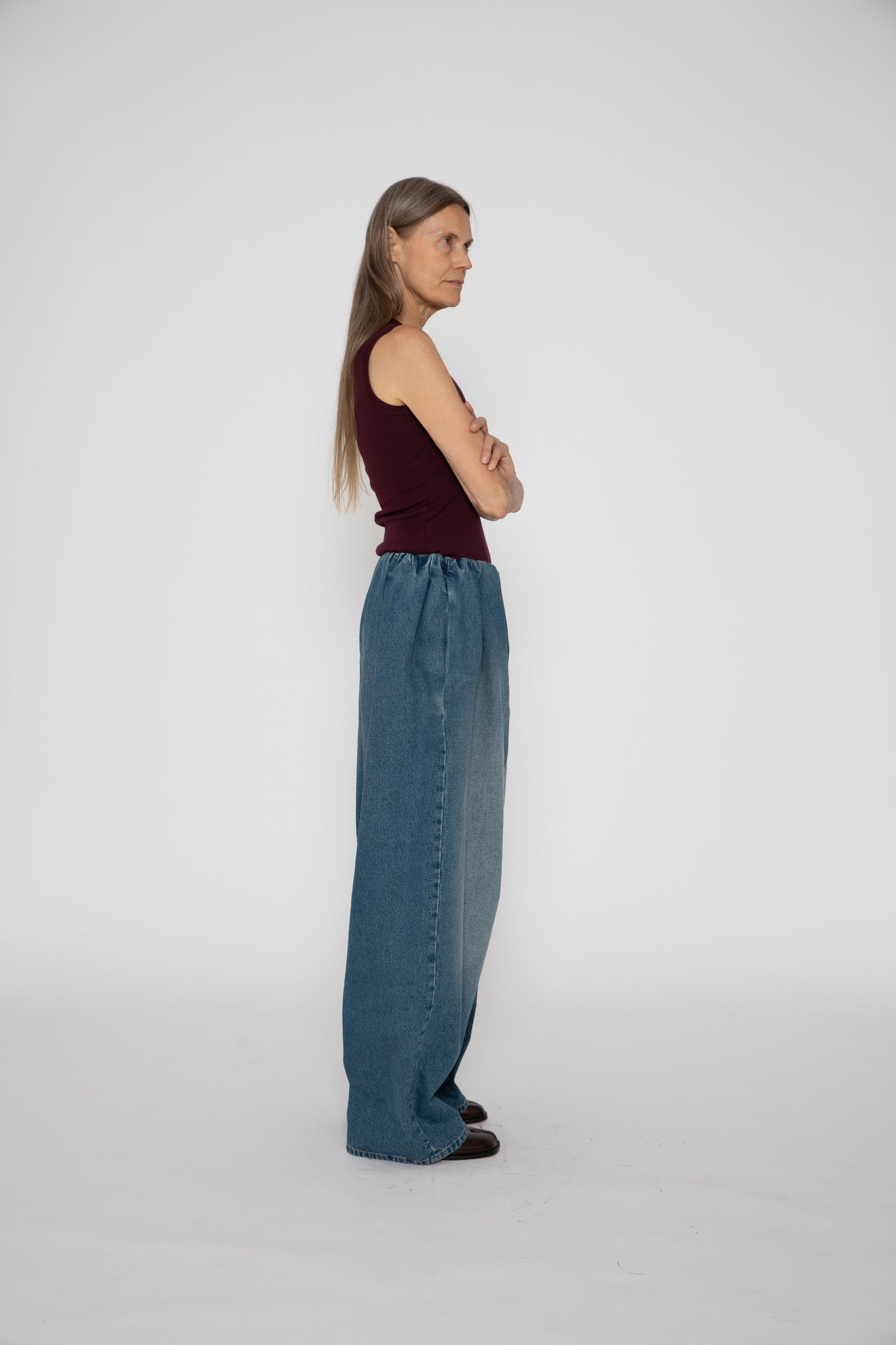 Waistband Pants in Denim