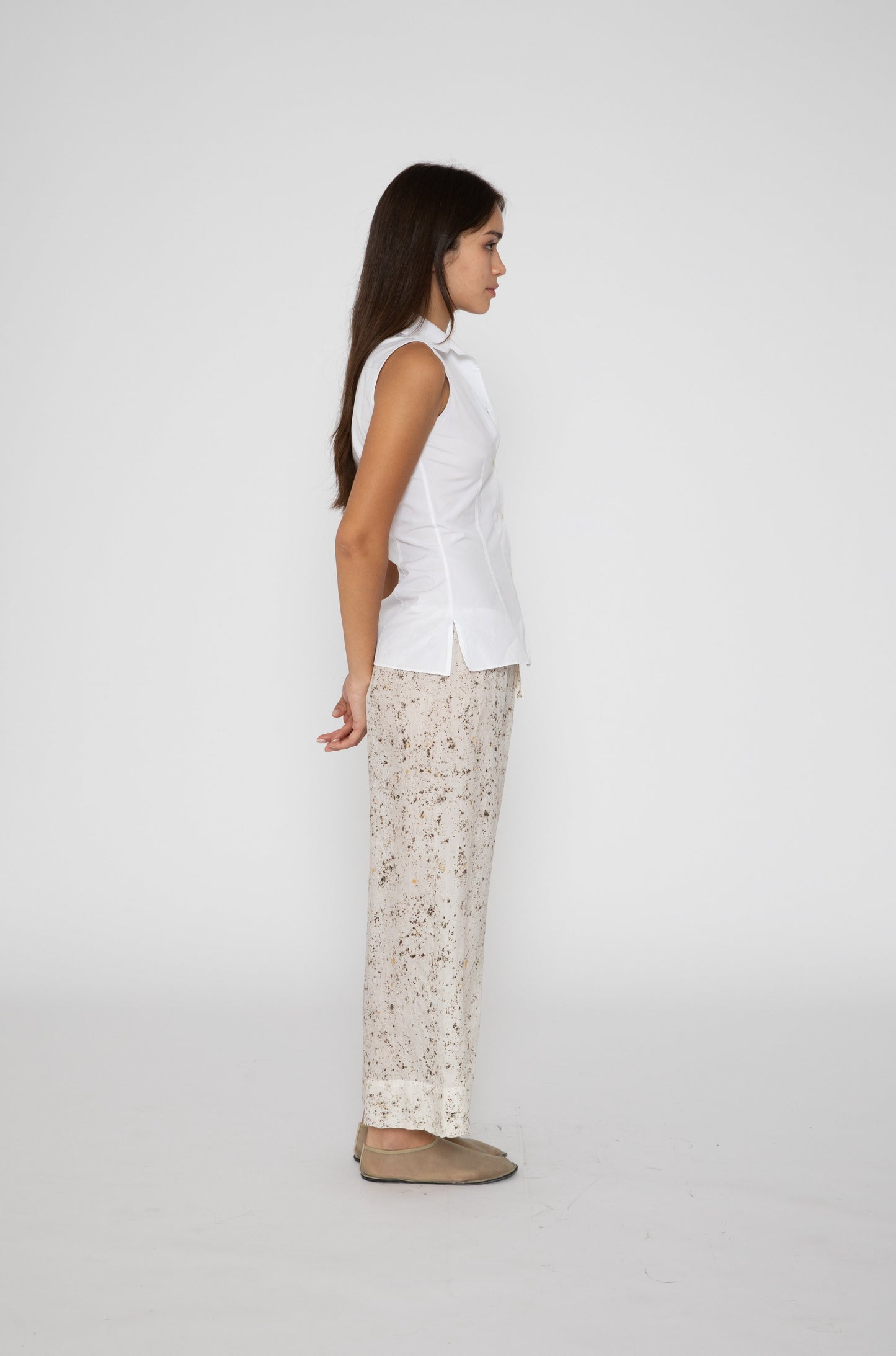 Wide Leg Pants in Pebble