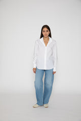 Trompe-L'oeil Collared Shirt in White