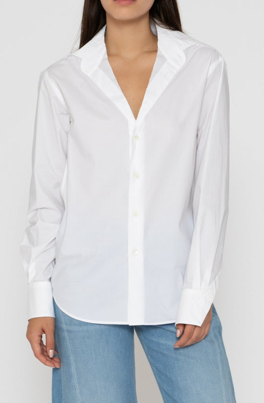 Trompe-L'oeil Collared Shirt in White