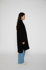 Double Faced Wool Coat in Navy