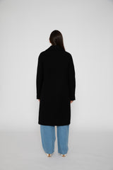 Double Faced Wool Coat in Navy