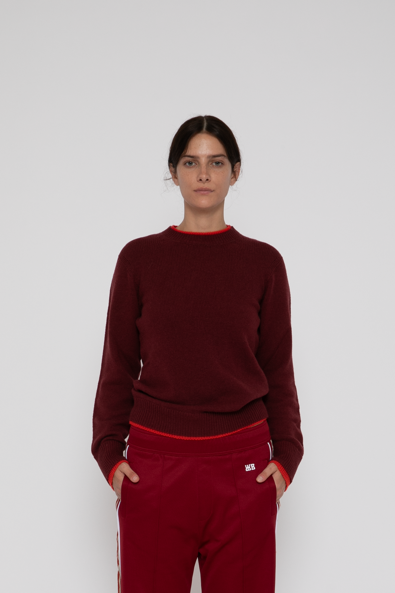 Steady Knit Top in Burgundy/Red