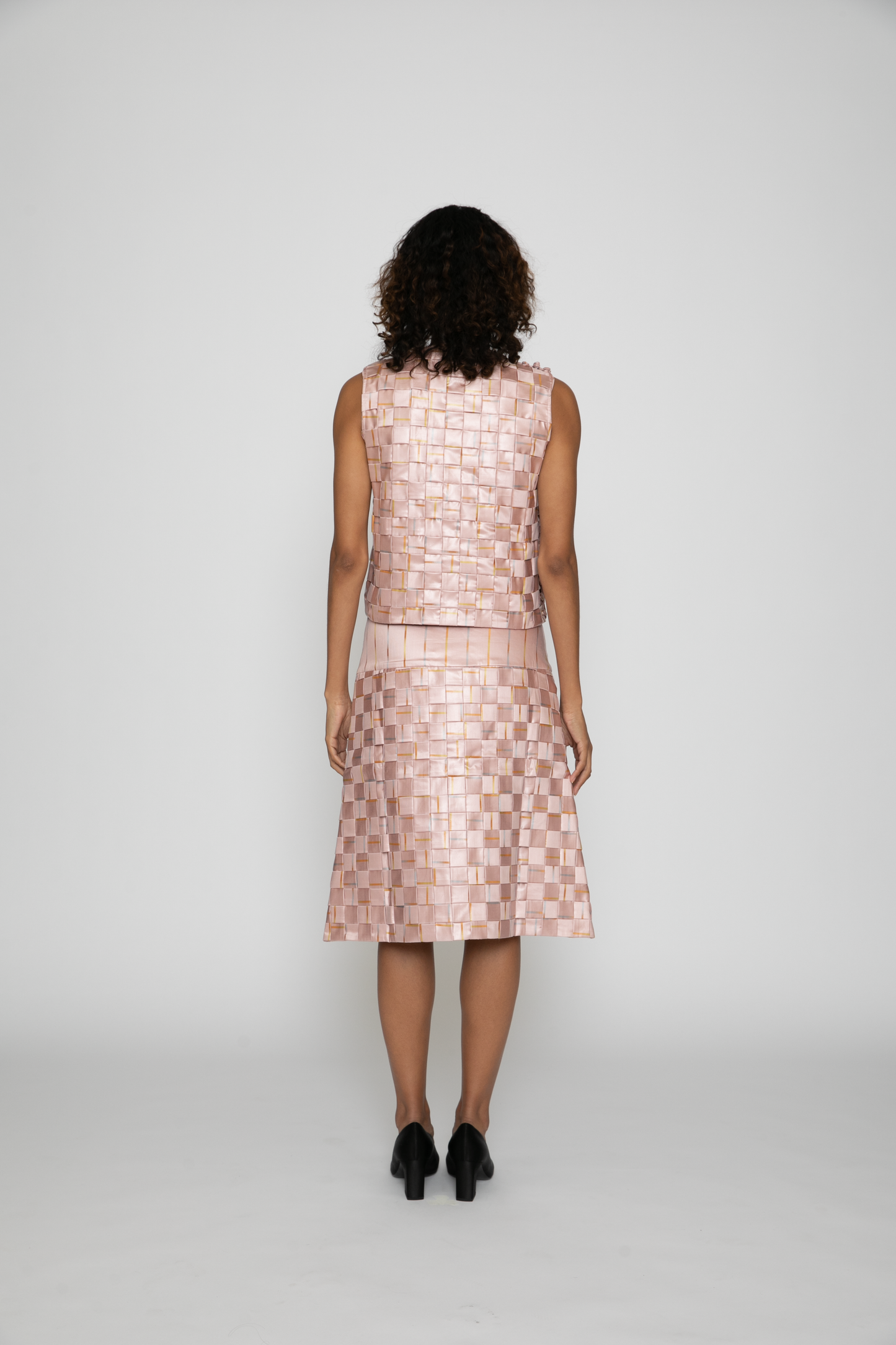 Laila Weave Skirt in Pink Wifi