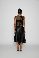 Kyra Tulle Top in Black