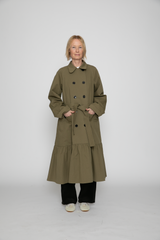 Mona Trench Coat in Green