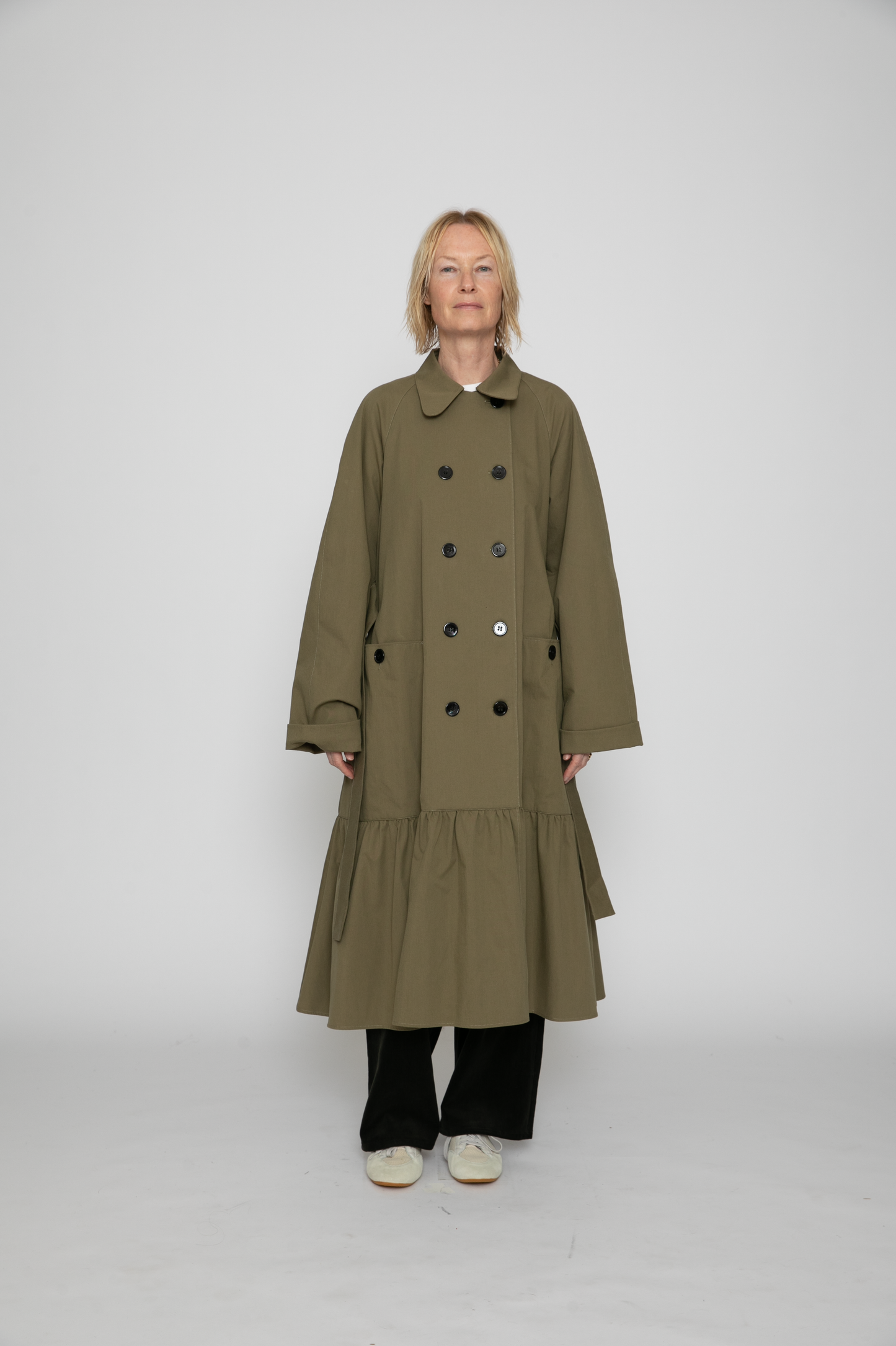 Mona Trench Coat in Green