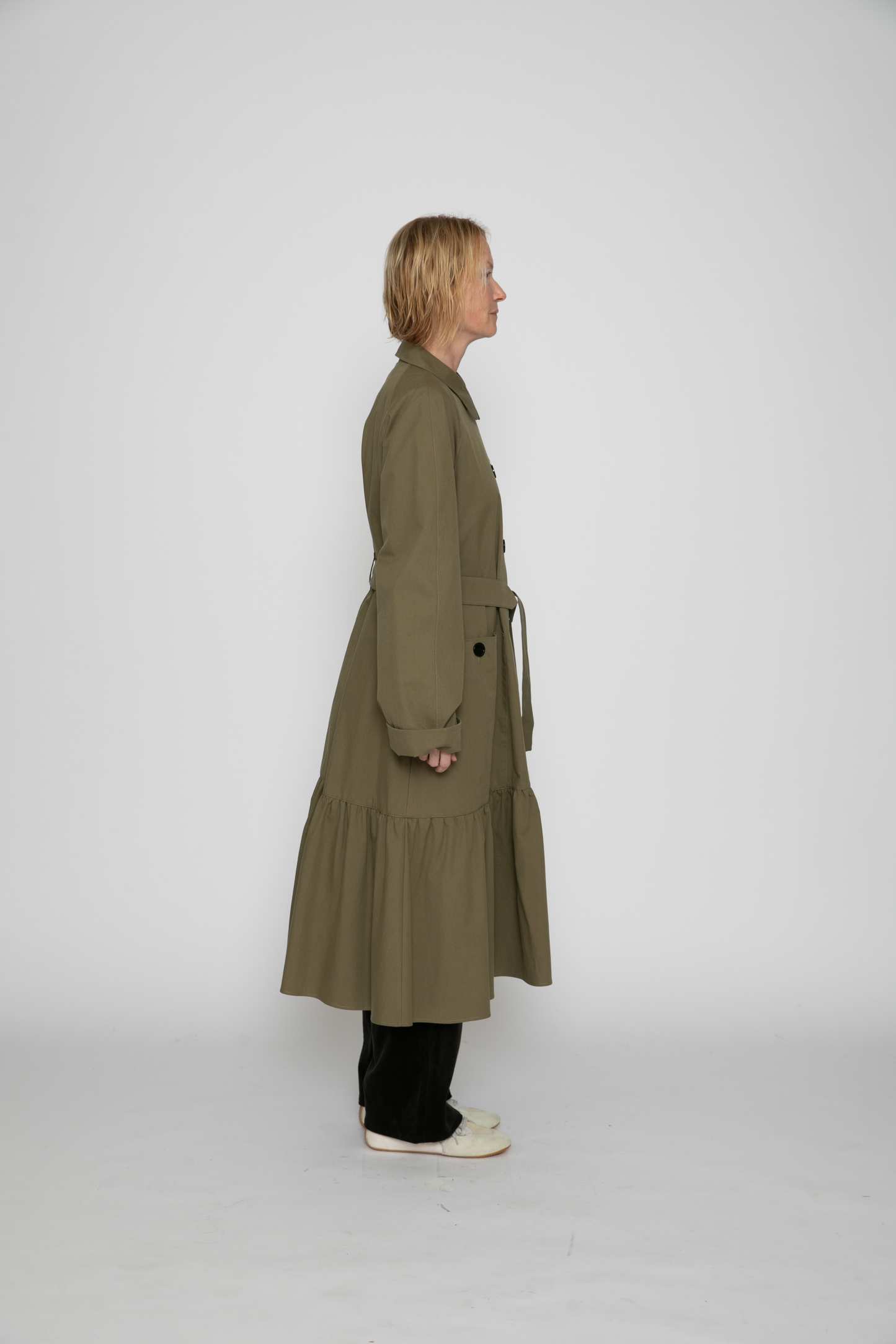 Mona Trench Coat in Green