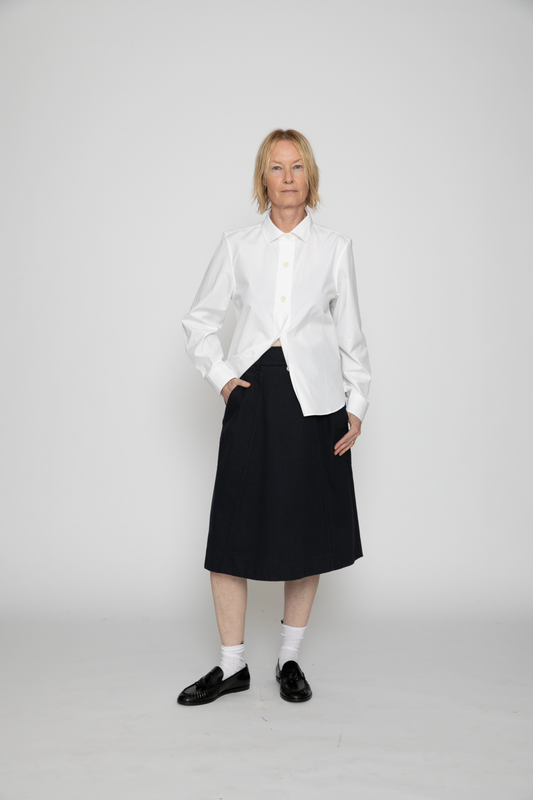 Panelled Scout Skirt in Ink