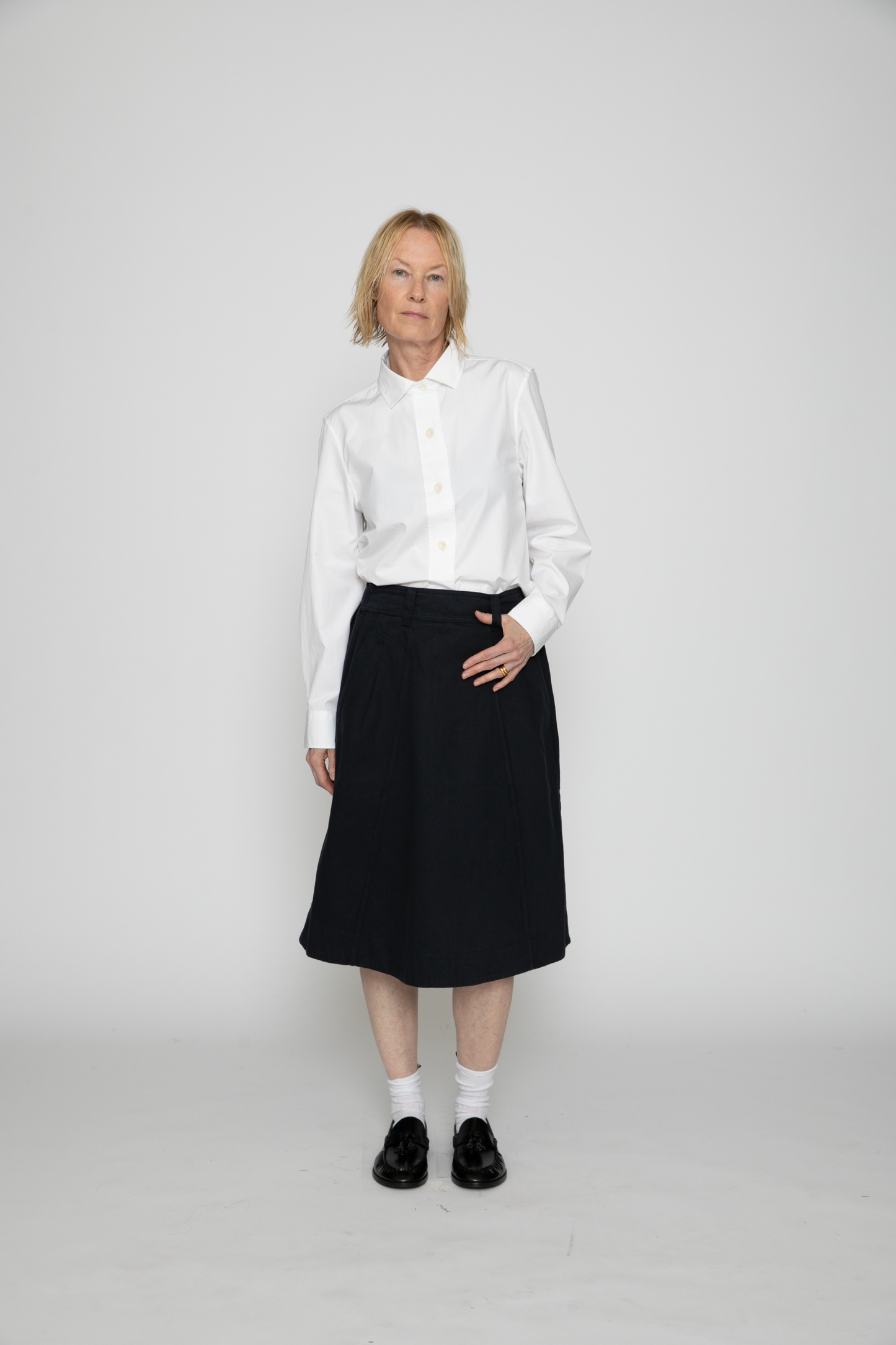 Panelled Scout Skirt in Ink