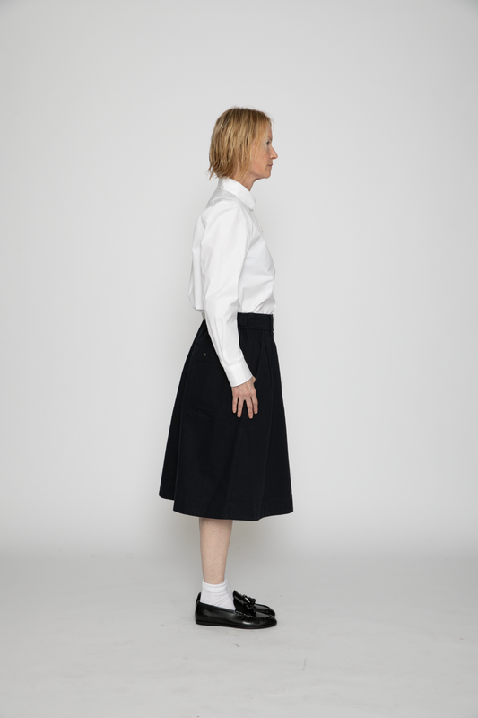 Panelled Scout Skirt in Ink