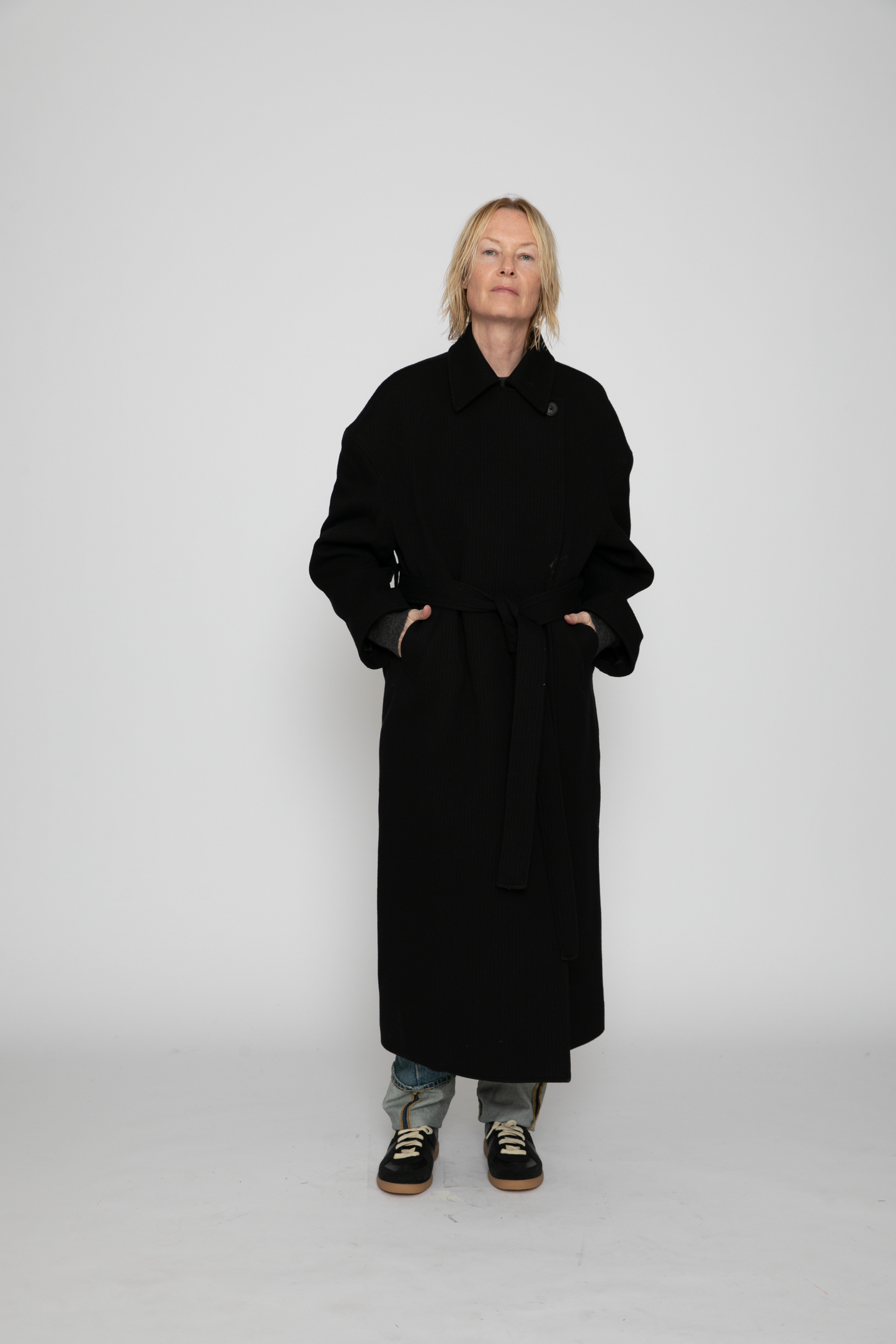 Court Coat in Black Bedford