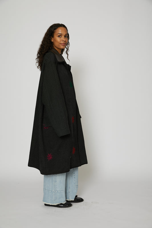 Prelude Coat in Black Multi