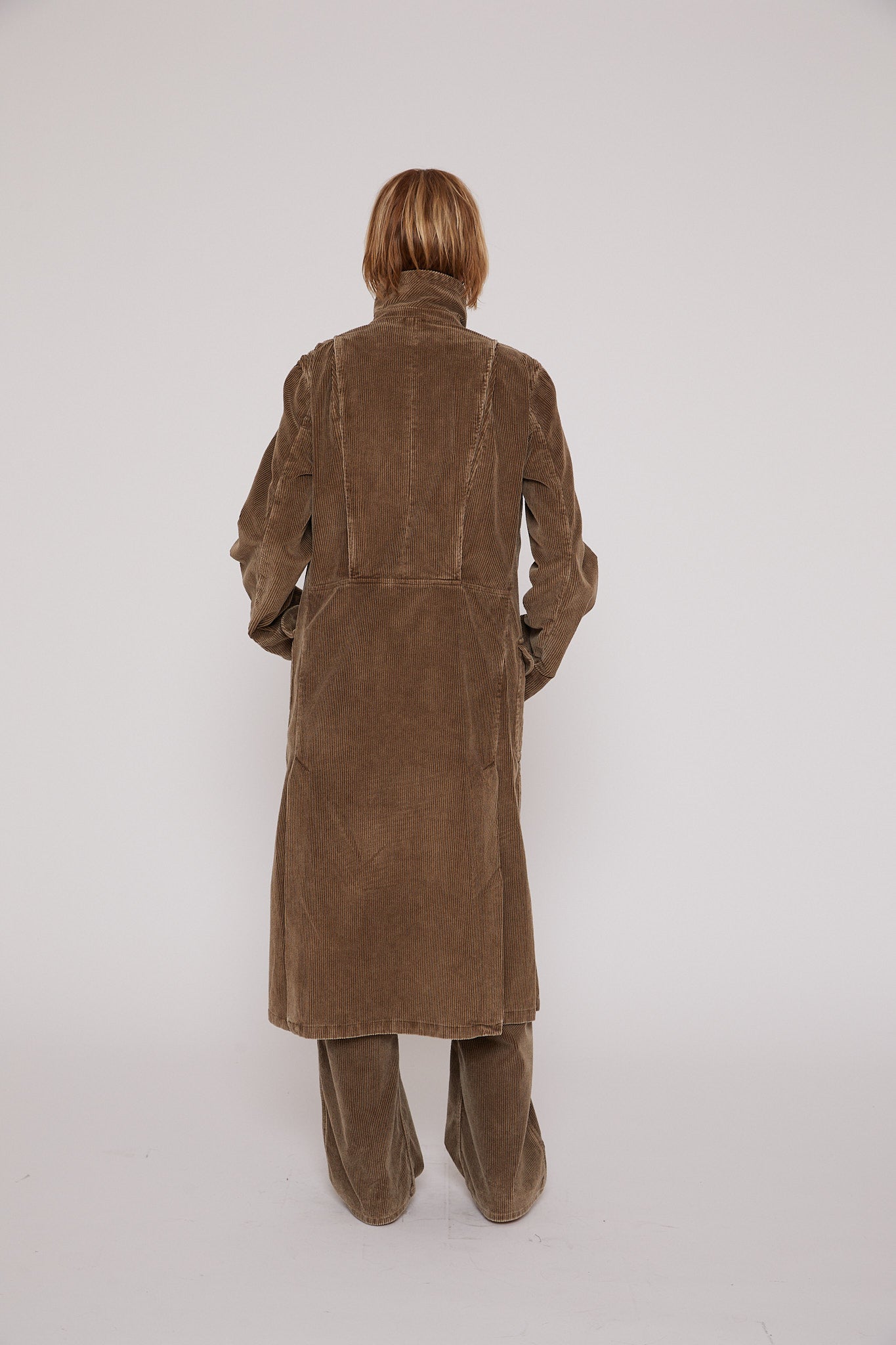 Biker Trench in Brown Enzyme Cord
