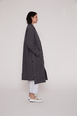 Messenger Coat in Proofed Cotton Charcoal
