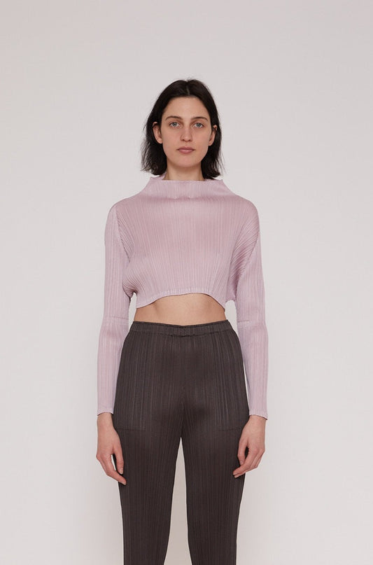 Monthly Colors Cropped Turtleneck in Pale Pink