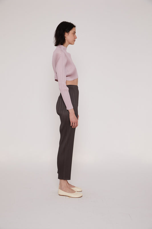 Monthly Colors Cropped Turtleneck in Pale Pink