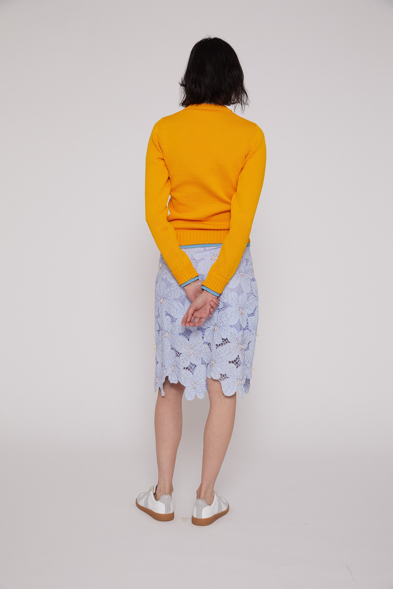 Steady Knit Sweater in Yellow and Blue