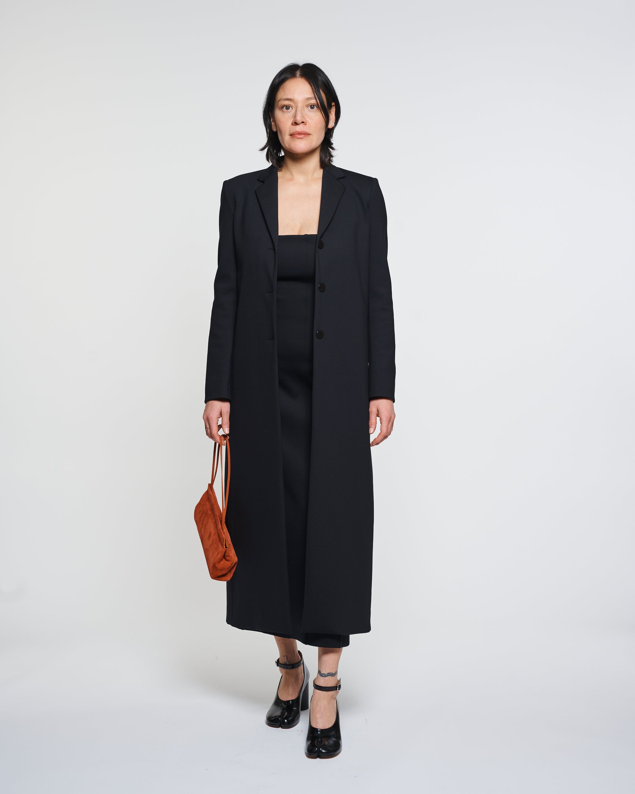 Sallik Coat in Black Outline Brooklyn